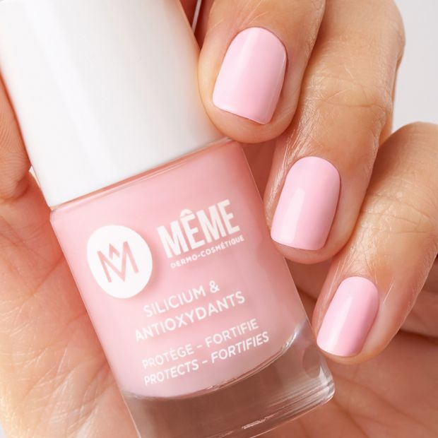 Pale pink silicon nail polish