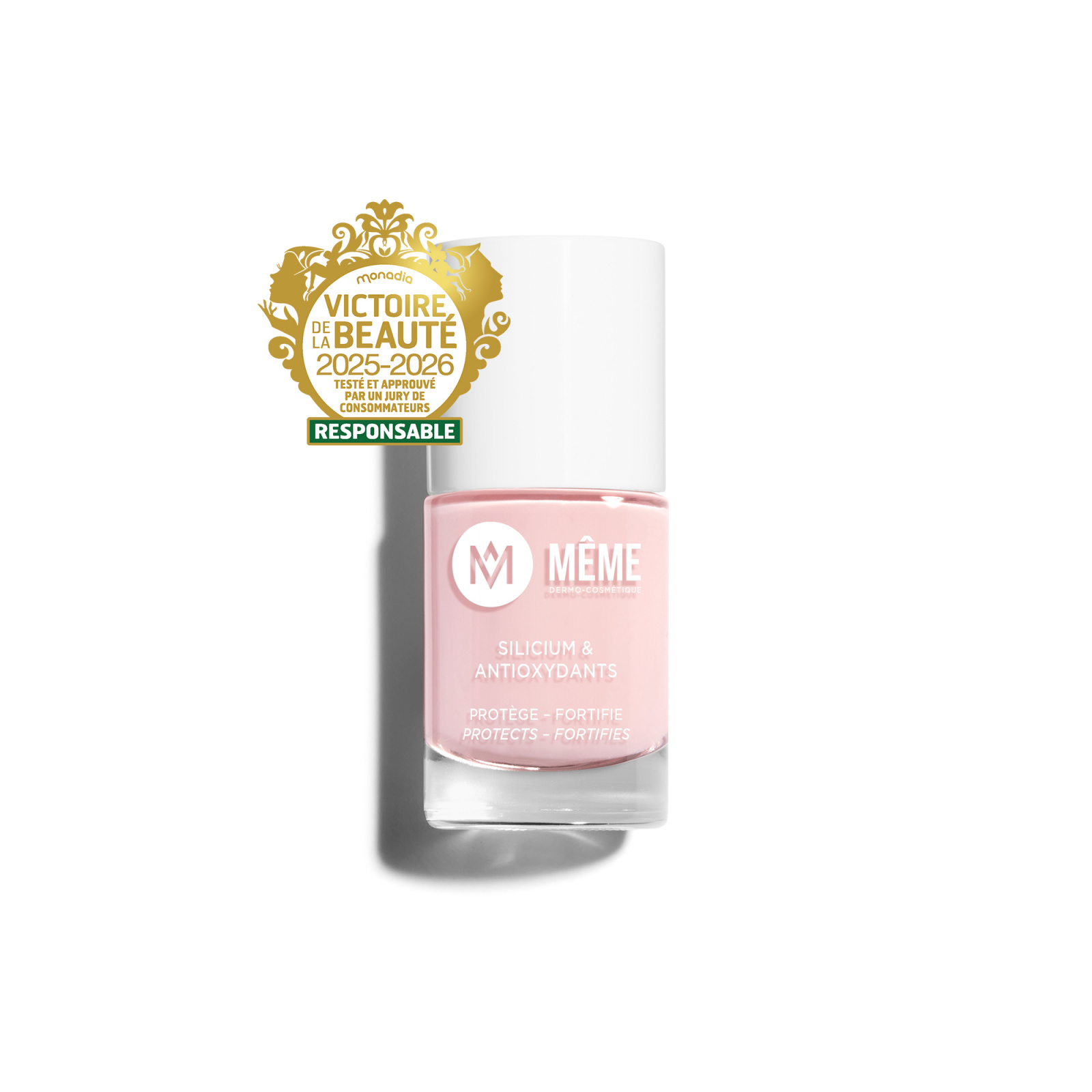 Pale pink silicon nail polish