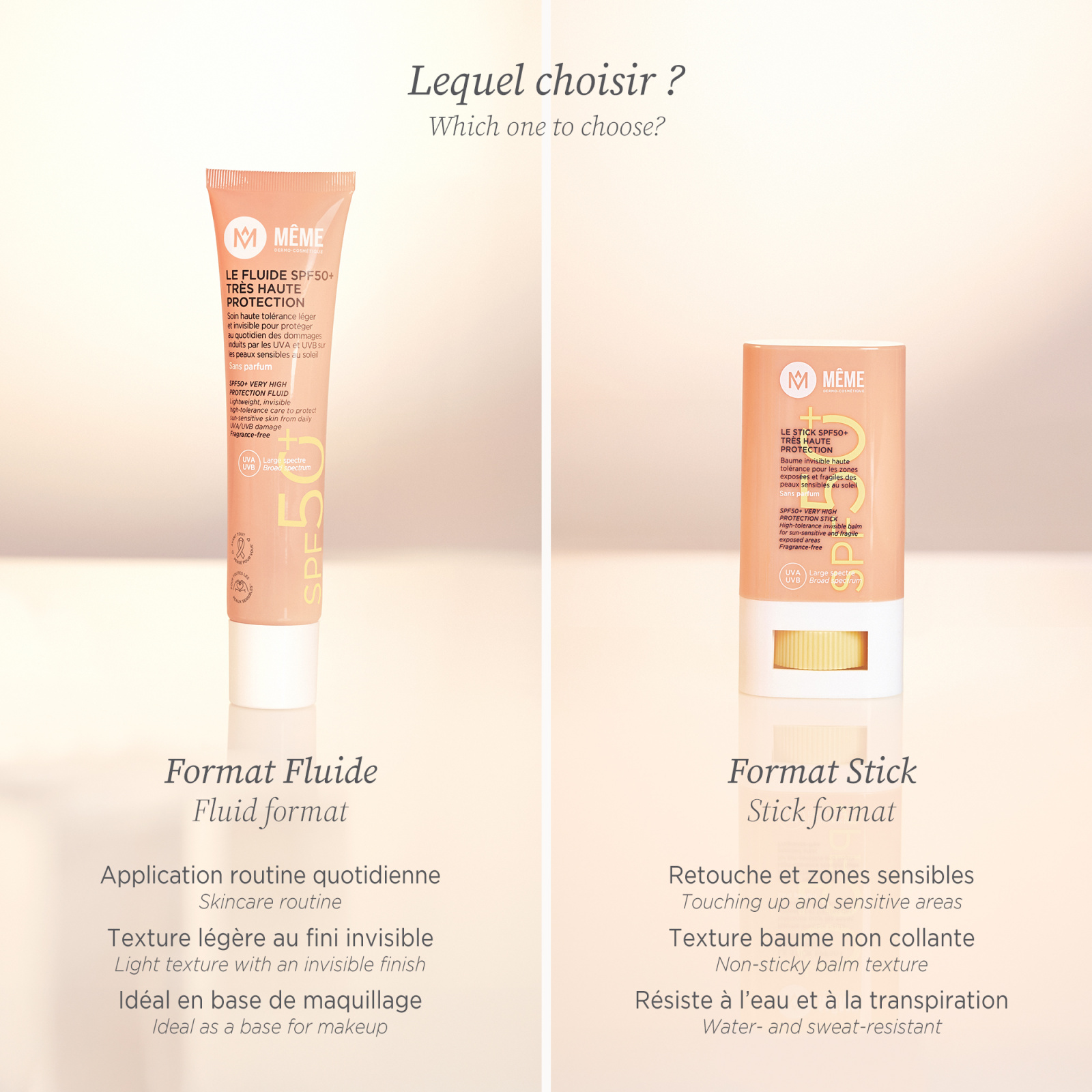 Fluide SPF50+ très haute protection solaire - MÊME Cosmetics