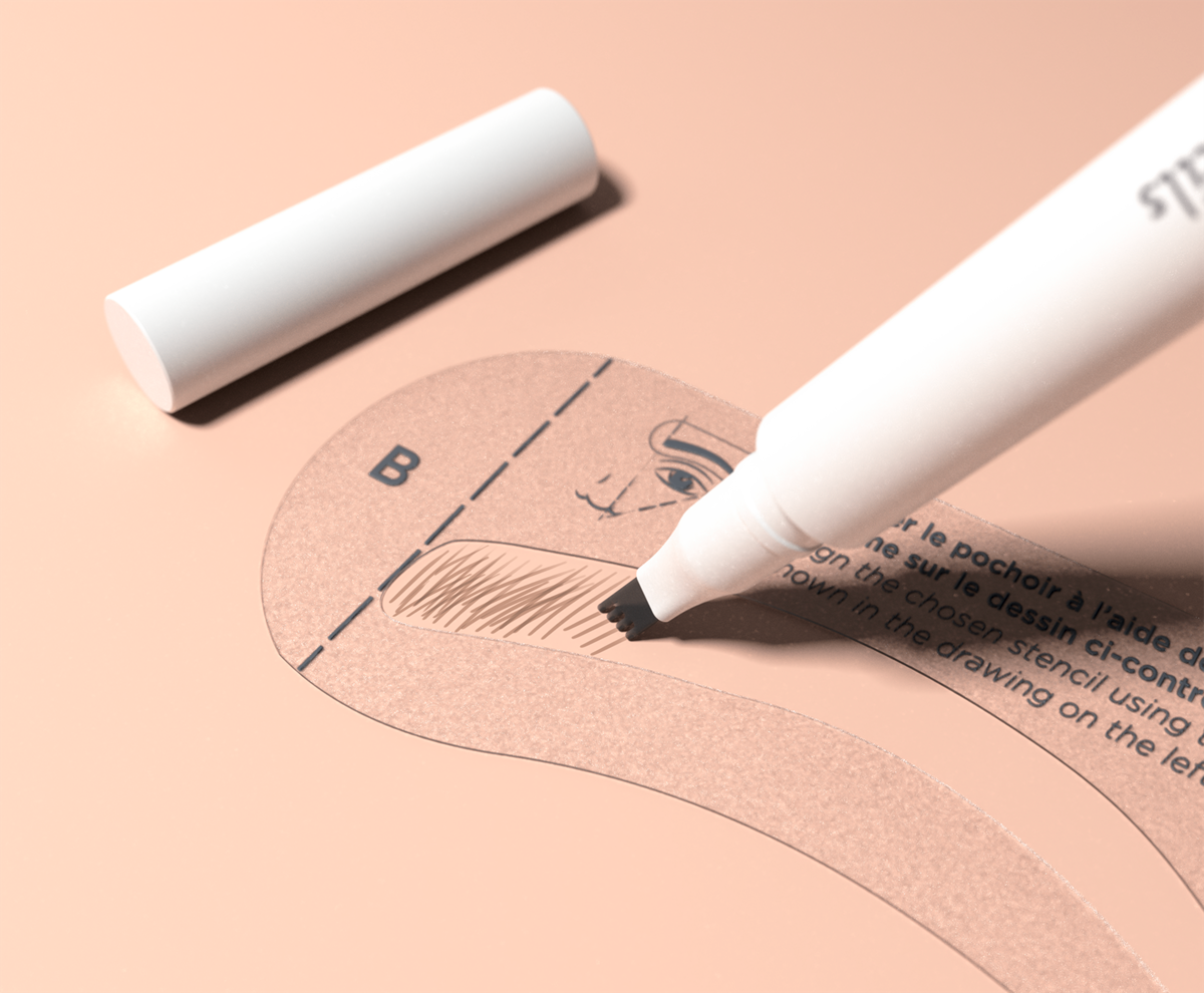 Dessiner ses sourcils avec le pochoir Même Cosmetics
